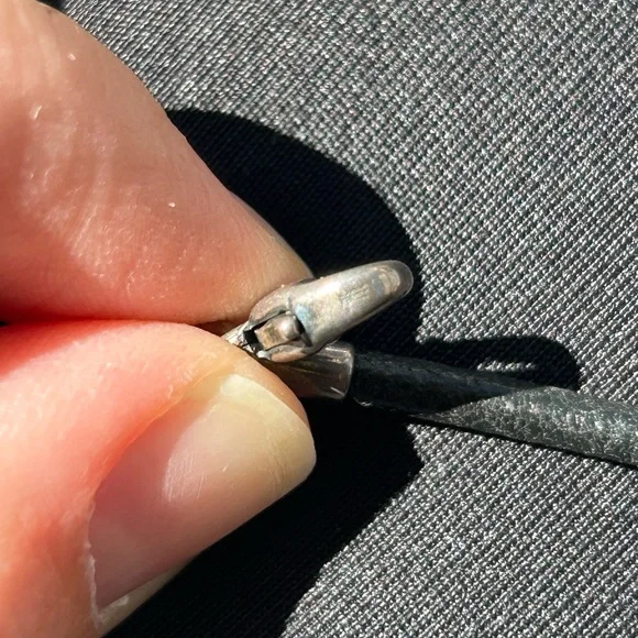 Retired James Avery 18” Black Leather Necklace Cord - Picture 2 of 2